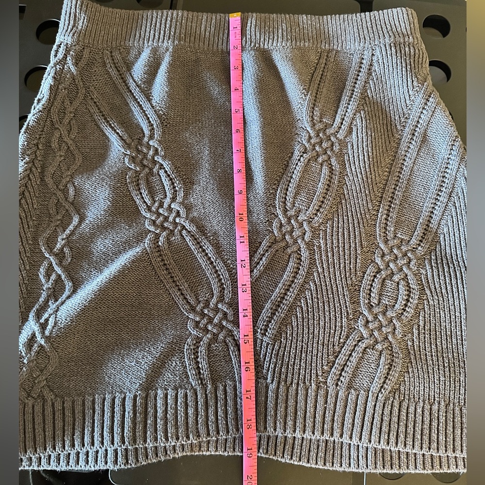 SOLD- 
Anthropologie Maeve Gray Cable Knit Sweater and Skirt Set - Picture 10 of 16